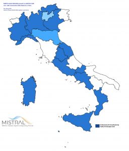 Mappa Italia con regioni